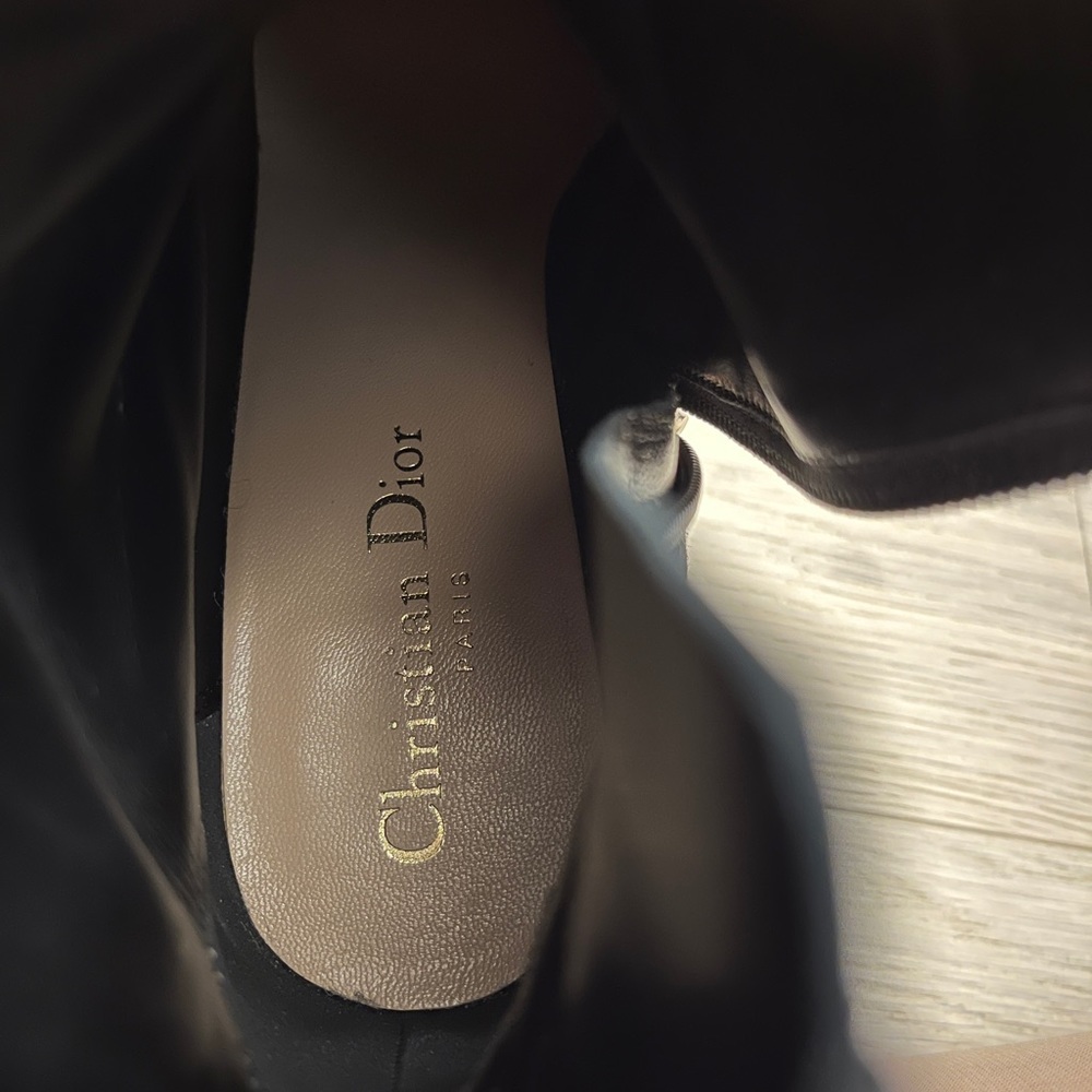Cristian Dior Black Suede Booties! - Picture 10 of 11